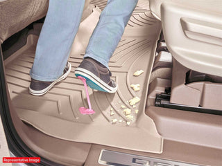 WeatherTech FloorLiner HP Rear Tan (REAR): Jeep Wrangler 4xe 2021-2025 2.0L Turbo