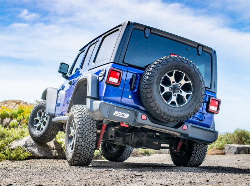 Borla S-Type Climber Cat-Back Exhaust System (Turn Down Exit): Jeep Wrangler JL 2.0L Turbo 2018 - 2023