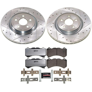 Power Stop 21-24 Dodge Durango / 2021 Jeep Grand Cherokee Front Z26 Street Warrior Brake Kit