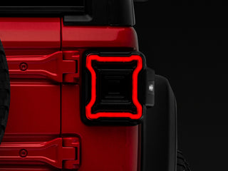 Raxiom Axial Plateau LED Tail Lights Smoked Lens: Jeep Wrangler JL 2018-2025 6.4L 392 / 3.6L V6 / 3.0L EcoDiesel