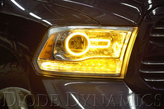 Diode Dynamics Dodge Ram Halo Lights LED Switchback Kit: Fits Ram 2013-2018 6.7L Diesel / 5.7L Hemi