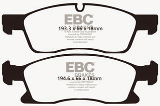 EBC Bluestuff Street and Track Day Brake Pads: Dodge Durango (2011-2023) / Jeep Grand Cherokee (2011-2019)