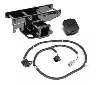 Rugged Ridge Receiver Hitch Kit Jeep Logo: Jeep Wrangler JK 2007-2018 3.6L/3.8L V6