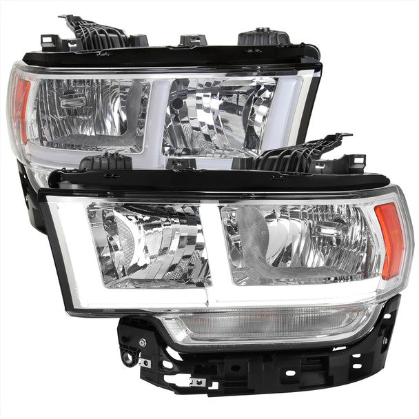 Spec D DRL LED Headlights (Chrome): Ram 2500 & 3500 2019 - 2024