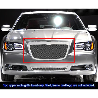 APS Polished Stainless Upper Mesh Grille (1.8mm Wire): Chrysler 300 2011 - 2014