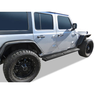 APS S Series Running Boards (Black, Pair): Jeep Wrangler JL 4-Door 2018 - 2025
