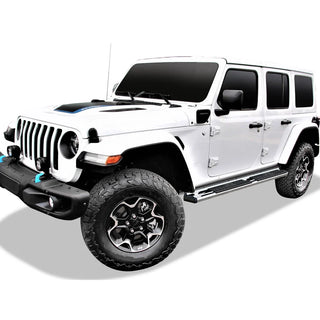 APS S Series Running Boards (Polished, Pair): Jeep Wrangler JL 4-Door 2018 - 2025
