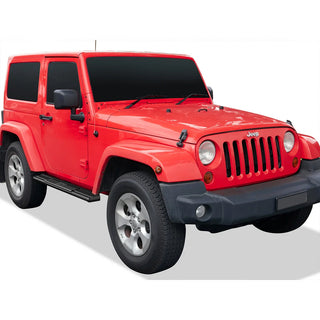 APS S Series Running Boards (Black, Pair): Jeep Wrangler JK 2-Door 2007 - 2018