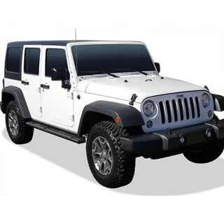 APS S Series Running Boards (Black, Pair): Jeep Wrangler JK 4-Door 2007 - 2018