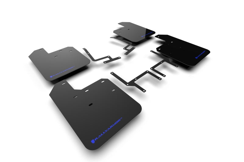 Rally Armor 18-25 Jeep JL Wrangler Black UR Mud Flap w/Blue Logo