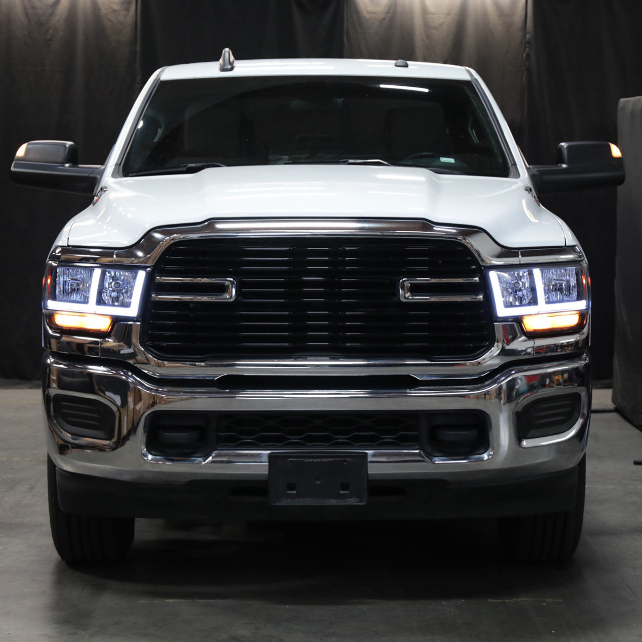 Spec D DRL LED Headlights (Black): Ram 2500 & 3500 2019 - 2024