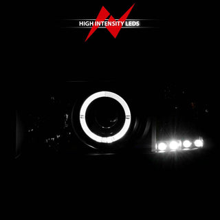 ANZO Projector Headlights w/ Halogen (Black): Dodge Ram 1994 - 2002 (1500, 2500, 3500)