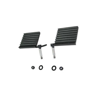 Fishbone Offroad Black Foot Peg Set: Jeep Wrangler (18-24) / Gladiator (20-24)