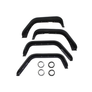 Fishbone Offroad Aluminum Black Textured Powder Coated Tube Fenders Kit (FRONT AND REAR): Jeep Wrangler (07-17) / Wrangler JK (18)