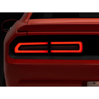 Raxiom LED Tail Lights Black Housing Red Lens: Dodge Challenger (2008-2014)
