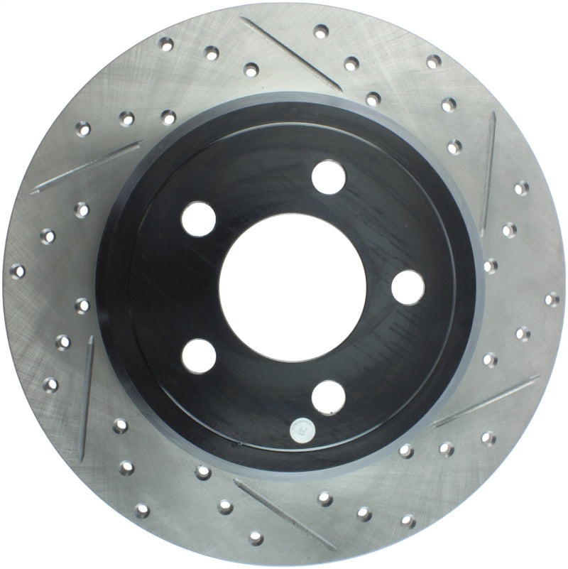 Stoptech Drilled & Slotted Rear Brake Rotors: 300 / Challenger / Charger / Magnum V6 2WD 2005 - 2023