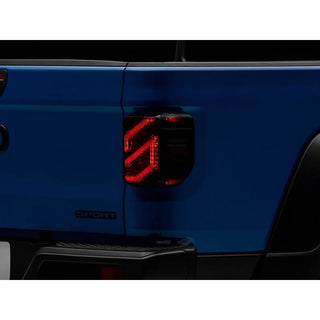 Raxiom Axial Series LED Tail Lights: Fits Most Jeep Gladiator Models (2018-2026) - Black/Smoked