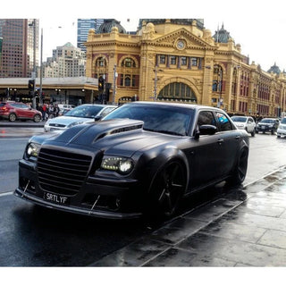 APR Carbon Fiber Front Wind Splitter w/ Rods: Chrysler 300C SRT8 2004 - 2010