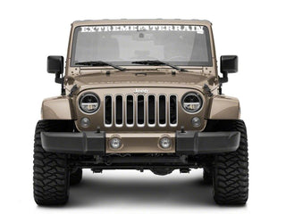 Raxiom Axial 7-In LED Headlights DRL Black Housing: Jeep Wrangler 1997-2018 4.0L I6 / 3.8L V6 / 3.6L V6 - Clear Lens