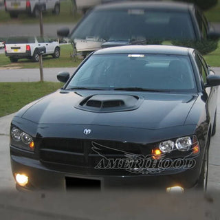 Amerihood Shaker Style Functional Ram Air Hood: Dodge Charger 2006 - 2010