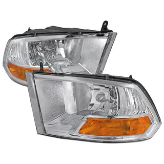 Spec D Euro Headlights (Chrome): Dodge Ram 2009 - 2016