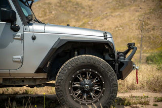 DV8 Offroad Armor Fender Flares: Jeep Wrangler JK 2007-2018 3.8L/3.6L V6/2.0L Turbo - Black