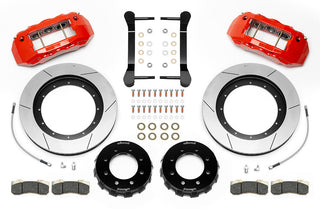 Wilwood TX6R 6-Piston Front Big Brake Kit (Red Calipers, Slotted Rotors): Ram 2500 & 3500 2014 - 2025
