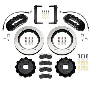 Wilwood TX6R 6-Piston Front Big Brake Kit (Black Calipers, Slotted Rotors): Ram 1500 2019 - 2025