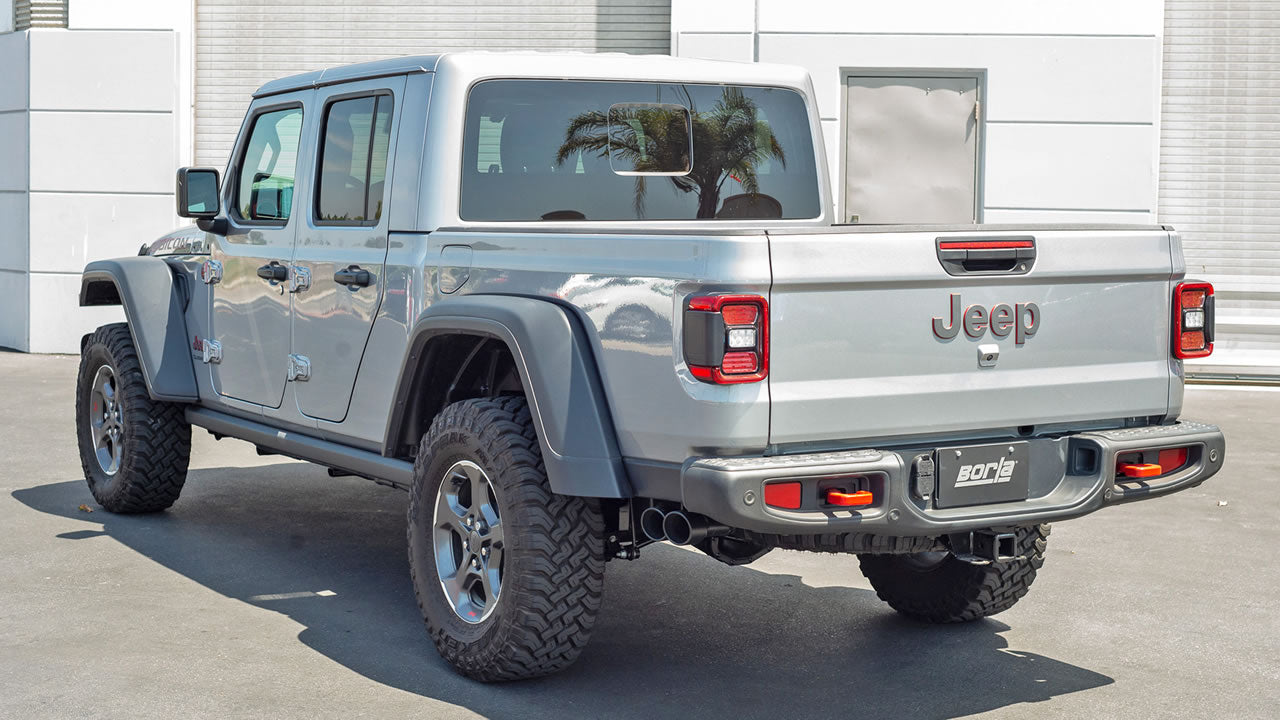 Borla Touring Cat-Back Exhaust System (Dual Side Exit, Black Tips): Jeep Gladiator JT 3.6L V6 2020 - 2025