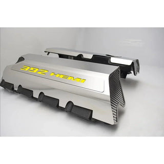 American Car Craft "392" Polished Fuel Rail Covers (CARBON FIBER): 300 / Challenger / Charger 6.4L 392 2011 - 2023