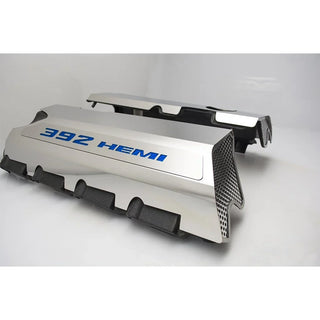 American Car Craft "392" Polished Fuel Rail Covers (CARBON FIBER): 300 / Challenger / Charger 6.4L 392 2011 - 2023
