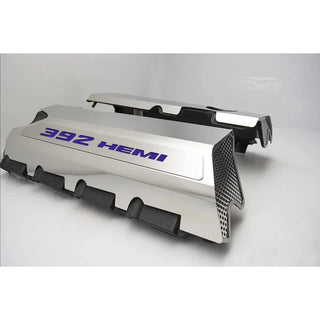 American Car Craft "392" Polished Fuel Rail Covers (CARBON FIBER): 300 / Challenger / Charger 6.4L 392 2011 - 2023