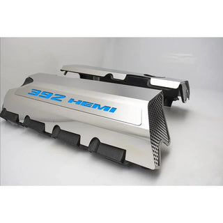 American Car Craft "392" Polished Fuel Rail Covers (CARBON FIBER): 300 / Challenger / Charger 6.4L 392 2011 - 2023