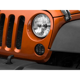 Raxiom Axial Series Smoked LED Front Turn Signals: Fits Most Jeep Wrangler Models (2007-2018)