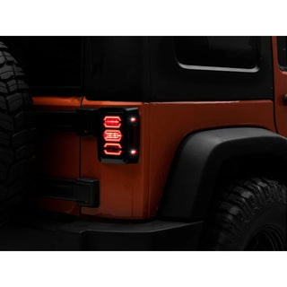 Raxiom LED Tail Lights Black Housing (REAR): Fits Most Jeep Wrangler Models (2007-2018)