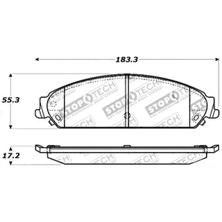 StopTech Performance Front Brake Pads: Chrysler 300 (05-21) / Dodge Challenger (09-21) / Charger (06-20) / Magnum (05-08)