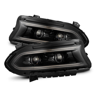 AlphaRex LUXX LED Projector Headlights (Alpha-Black): Dodge Charger 2015 - 2023