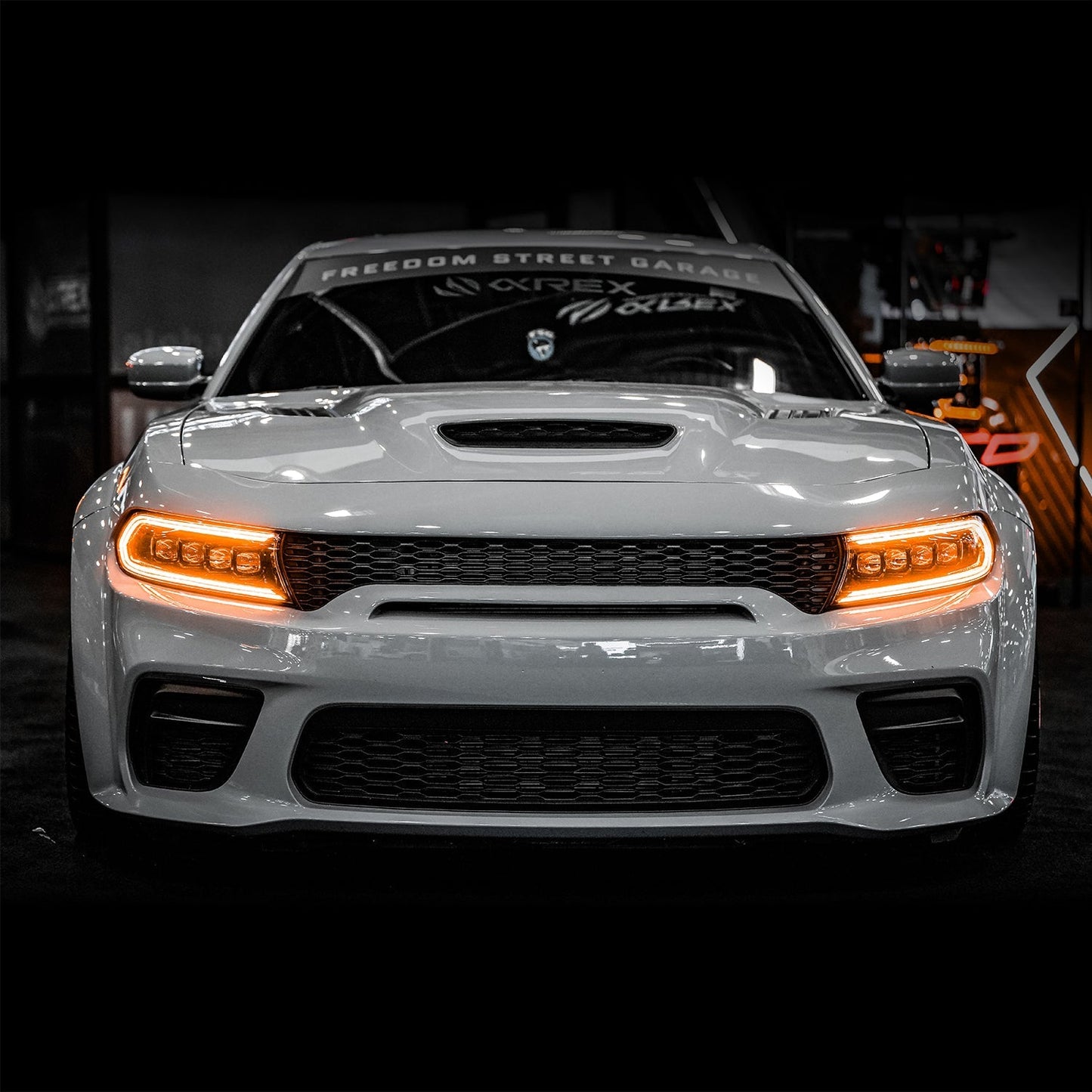 AlphaRex NOVA LED Projector Headlights (Alpha-Black): Dodge Charger 2015 - 2023