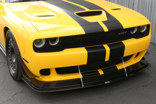 APR Carbon Fiber Front Wind Splitter w/ Rods (For Vehicles w/ APR Front Lip ONLY): Dodge Challenger SRT Hellcat 2015 - 2023