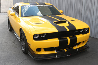 APR Carbon Fiber Front Wind Splitter w/ Rods (For Vehicles w/ APR Front Lip ONLY): Dodge Challenger SRT Hellcat 2015 - 2023