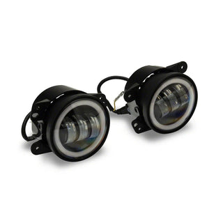Raxiom Axial Series Halo Amber LED Fog Lights: Fits Most Jeep Wrangler / Gladiator Models (2007-2026)