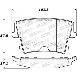 StopTech Street Select Brake Pads: Chrysler 300 (05-21) / Dodge Challenger (09-21) / Charger (06-20) / Magnum (05-08)