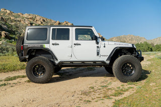 DV8 Offroad Front Inner Fenders Aluminum (F&R): Jeep Wrangler JK 2007-2018 3.8L/3.6L V6/2.0L Turbo - Satin Black