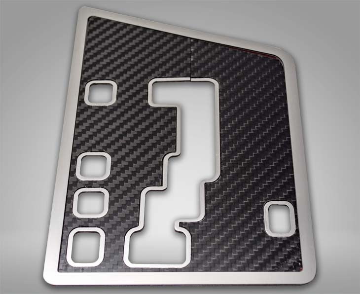 American Car Craft Carbon Fiber Shift Plate: Dodge Challenger R/T SRT8 2008 - 2014 (Auto Only)