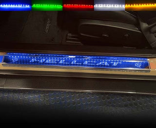 American Car Craft "HELLCAT" Door Sills (LED): Dodge Challenger 6.2L Hellcat 2015 - 2023