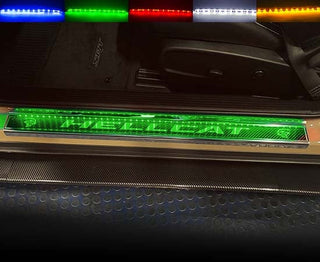 American Car Craft "HELLCAT" Door Sills (LED): Dodge Challenger 6.2L Hellcat 2015 - 2023