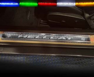 American Car Craft "HELLCAT" Door Sills (LED): Dodge Challenger 6.2L Hellcat 2015 - 2023