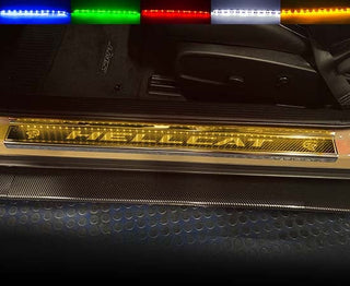 American Car Craft "HELLCAT" Door Sills (LED): Dodge Challenger 6.2L Hellcat 2015 - 2023