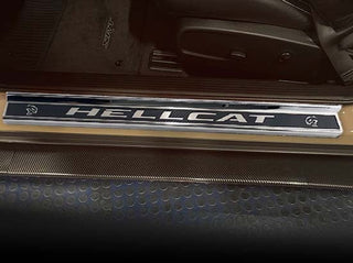 American Car Craft "HELLCAT" Door Sills (LED): Dodge Challenger 6.2L Hellcat 2015 - 2023
