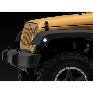 Raxiom Axial Series White LED Side Marker Lights (FRONT): Fits Most Jeep Wrangler Models (2007-2018) - Smoked